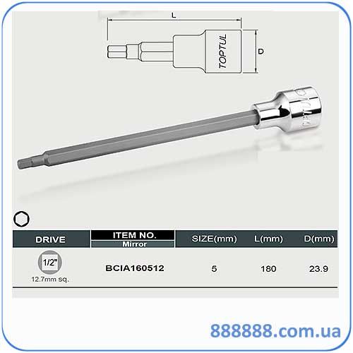    HEX 5 mm  140mm 1/2