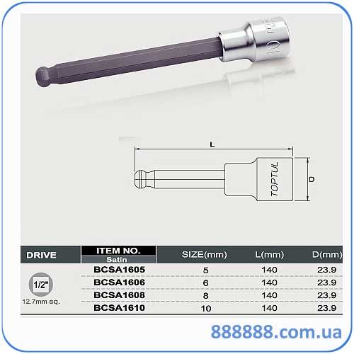    HEX 10 mm  140mm 1/2